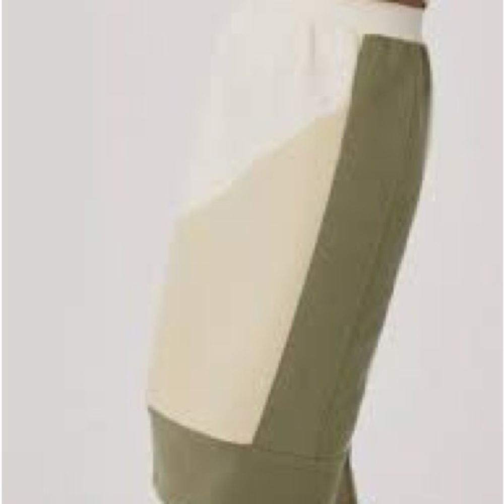 Anthropologie Daily Practice Olive and Cream Women's Skirt